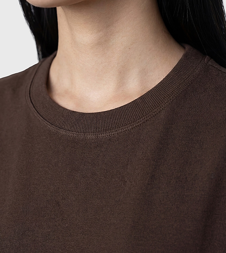 Solid Crew Neck T-Shirt