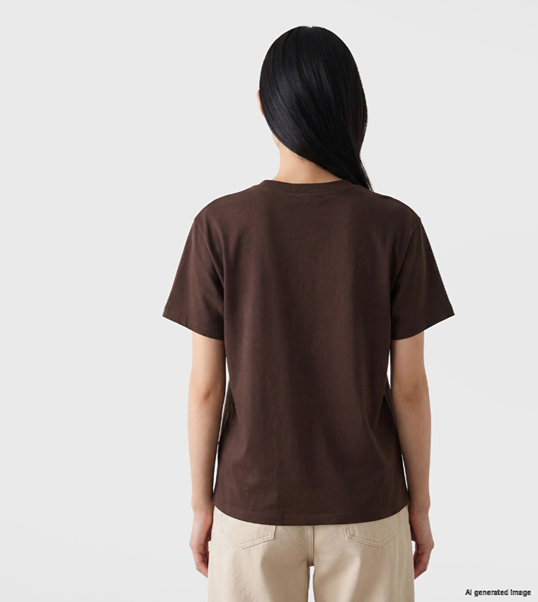 Solid Crew Neck T-Shirt