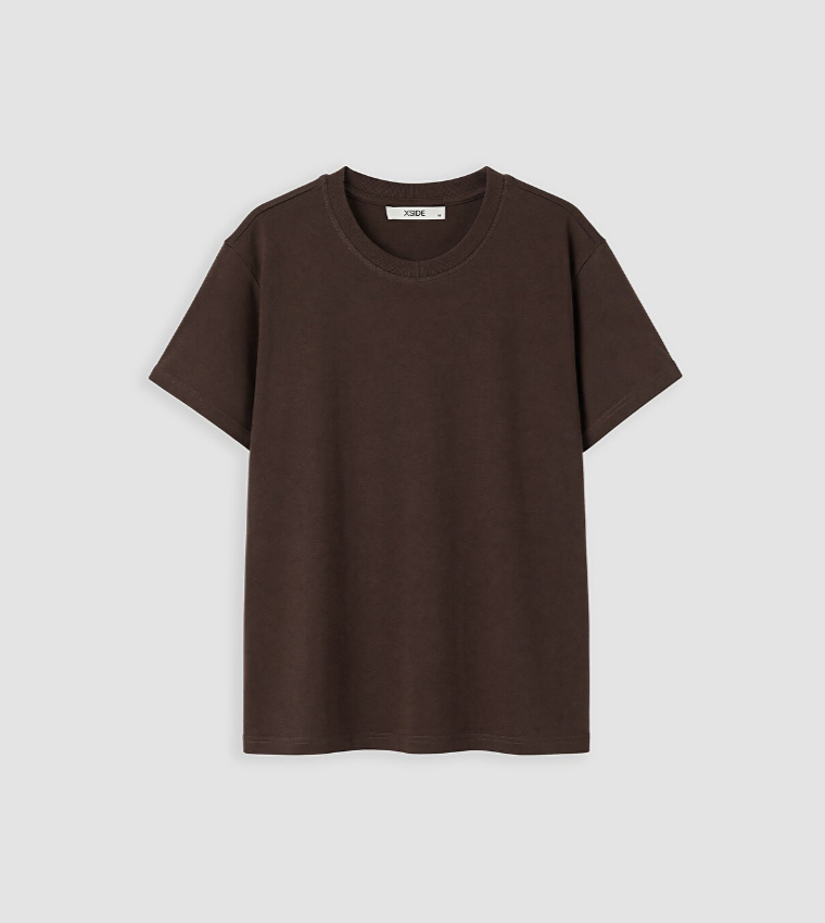 Solid Crew Neck T-Shirt