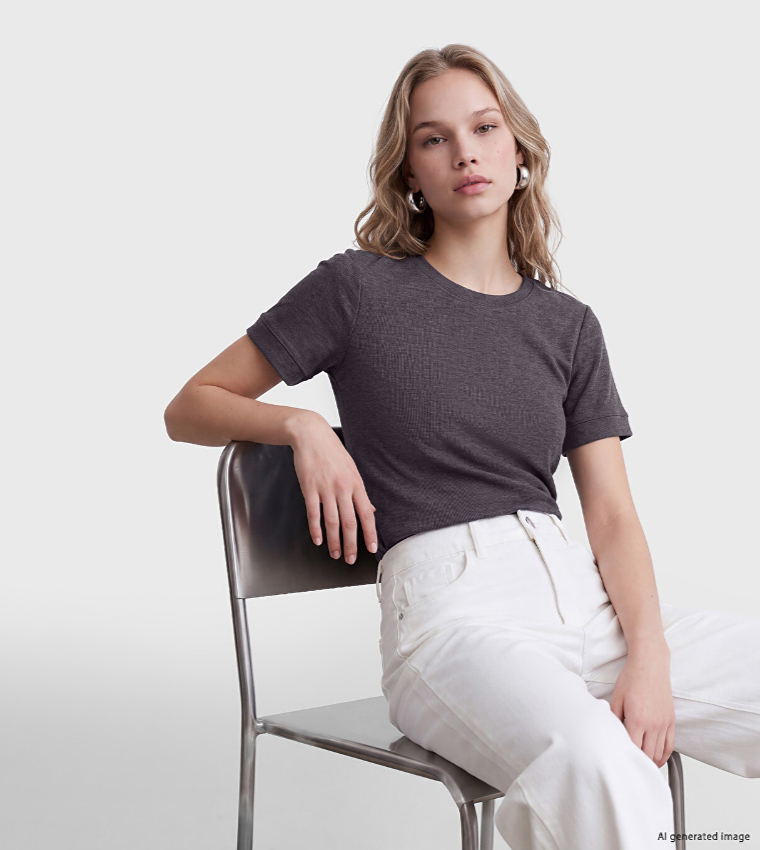 اٍل سي واي كيكي  تيشيرتات  كم قصير  - فحمي Short Sleeve T-Shirts