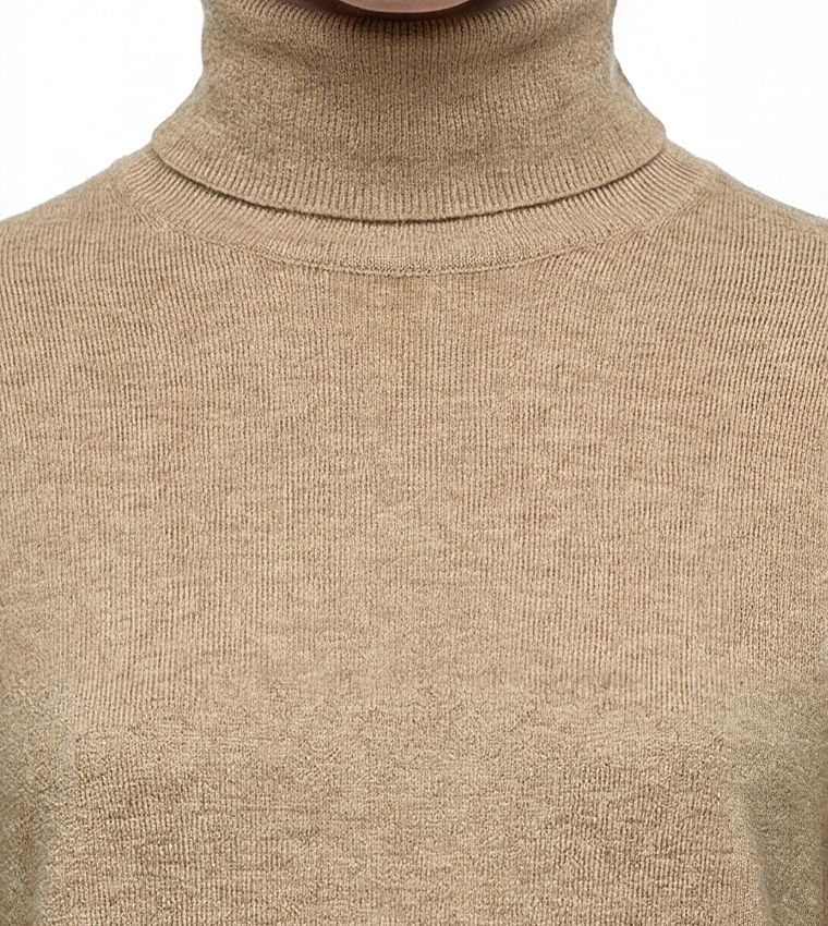 LC Waikiki  Turtleneck Sweaters - Beige Turtle neck Sweaters