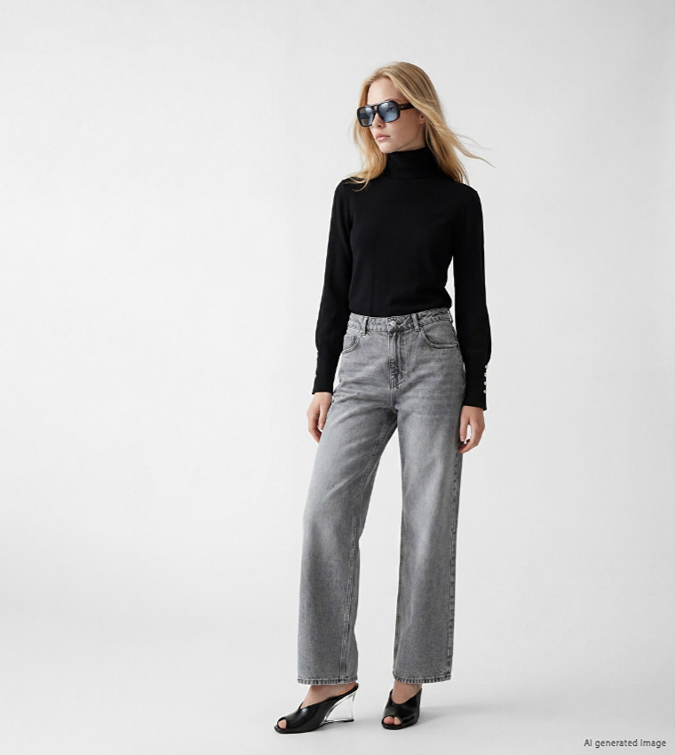 LC Waikiki  Turtleneck Sweaters - BLACK Turtle neck Sweaters
