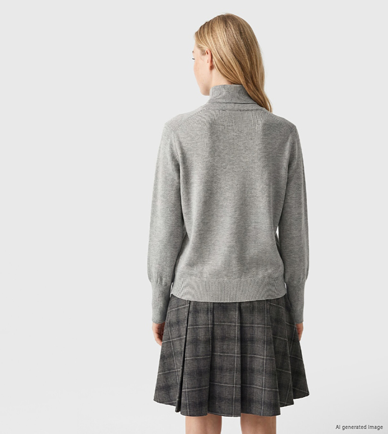 اٍل سي واي كيكي  سترات بياقة سلحفاة - رمادي Turtle neck Sweaters