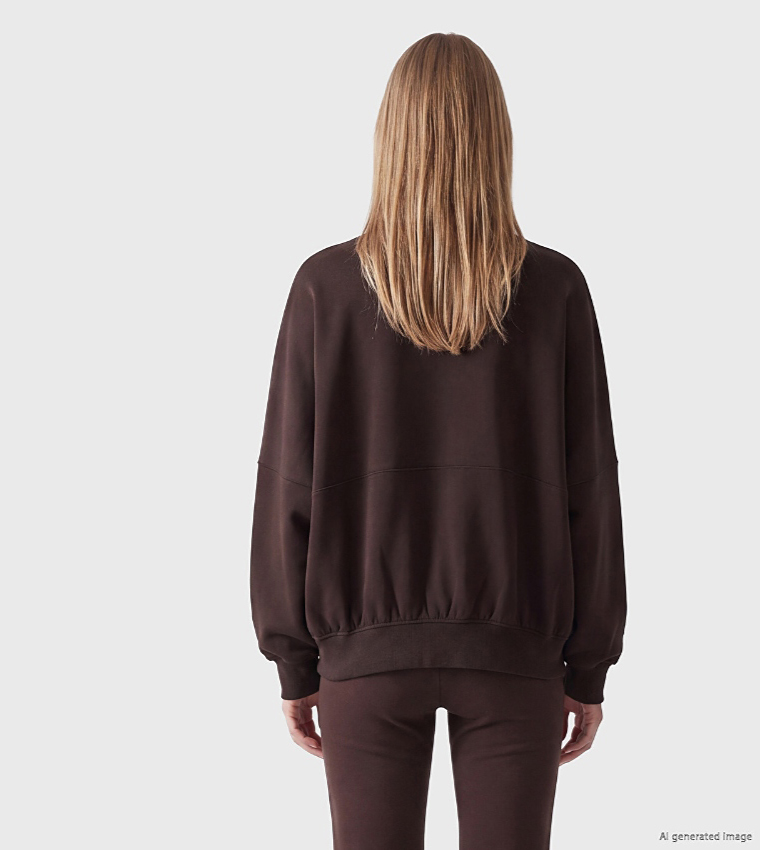 Solid High Neck Oversized Jacket