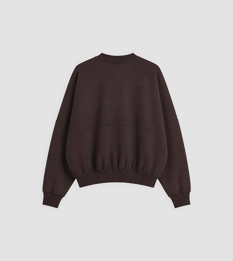 Solid High Neck Oversized Jacket