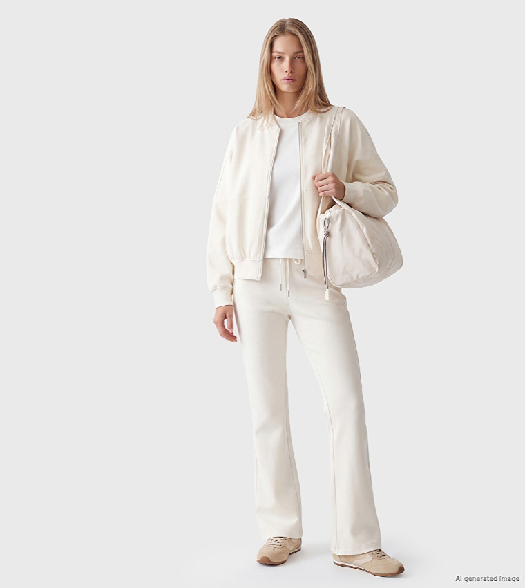Solid High Neck Oversized Jacket