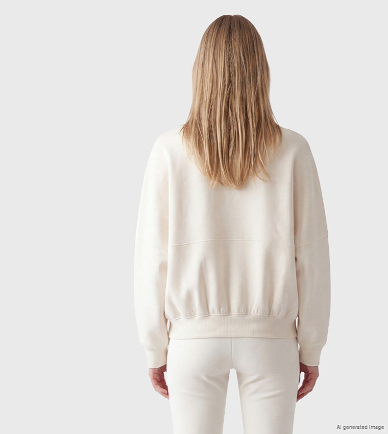 Solid High Neck Oversized Jacket