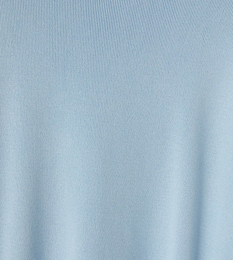 LC Waikiki  Round Neck Sweaters - Light Blue Round Neck Sweaters