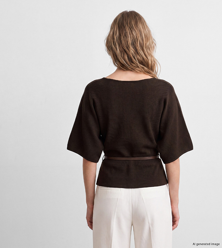 Solid Boat Neck Sweater