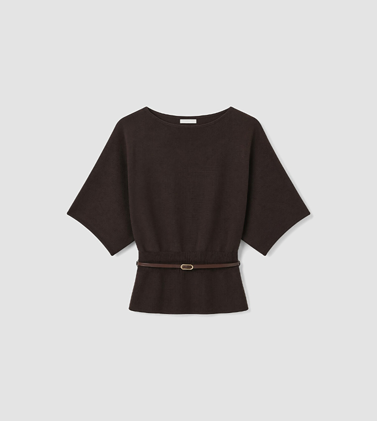 Solid Boat Neck Sweater