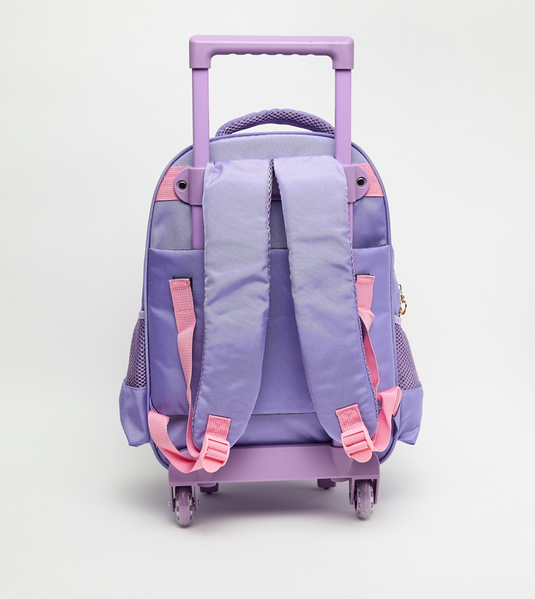 Printed 16" Trolley Backpack Set