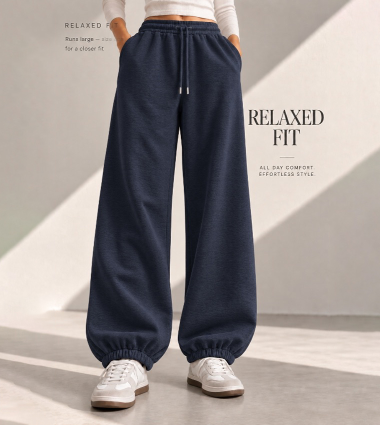 Solid Drawstring Soft Touch Joggers