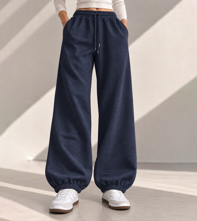 Solid Drawstring Soft Touch Joggers