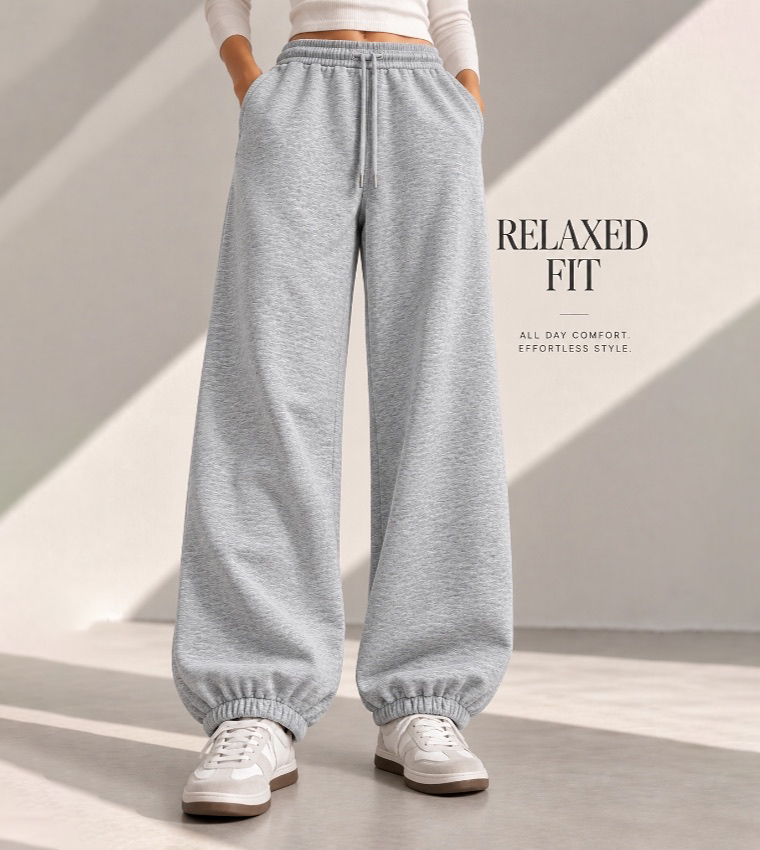 Solid Drawstring Soft Touch Joggers