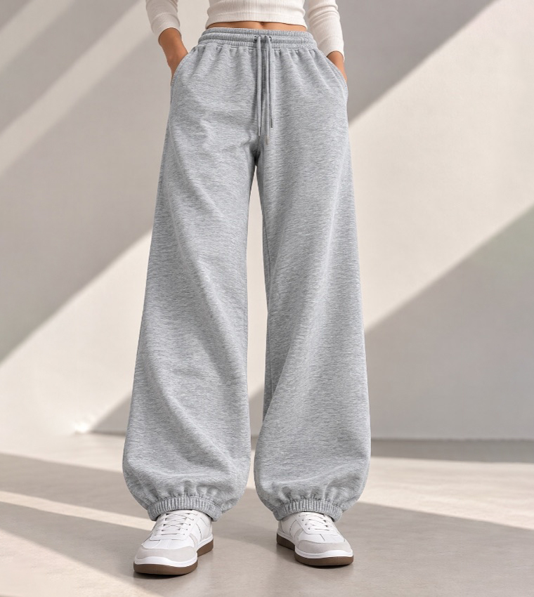Solid Drawstring Soft Touch Joggers