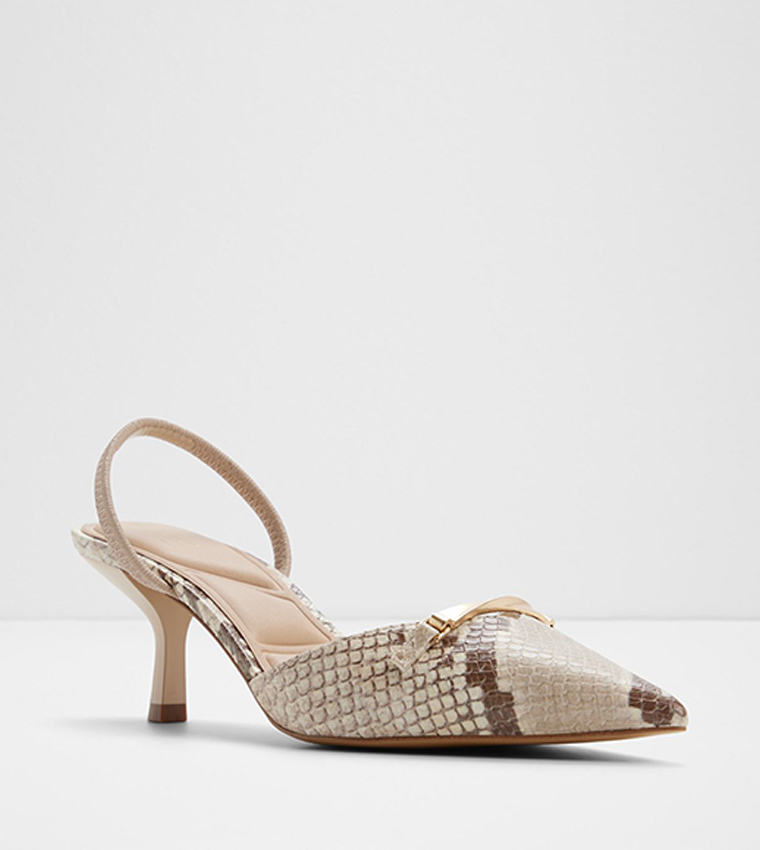 LIANYA Metal Accent Pointed Toe Pumps