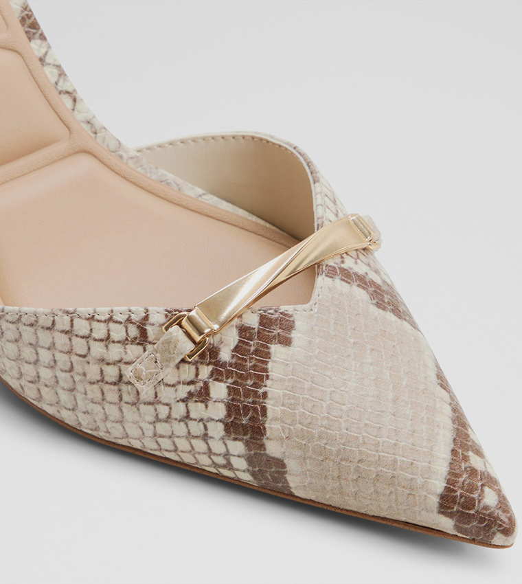 LIANYA Metal Accent Pointed Toe Pumps