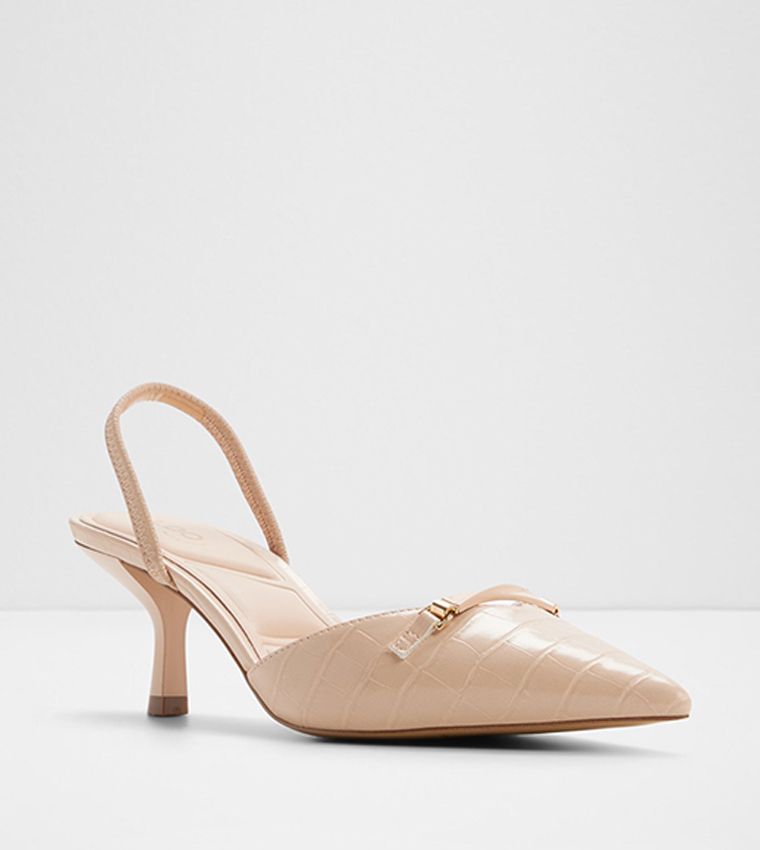 LIANYA Metal Accent Pointed Toe Pumps