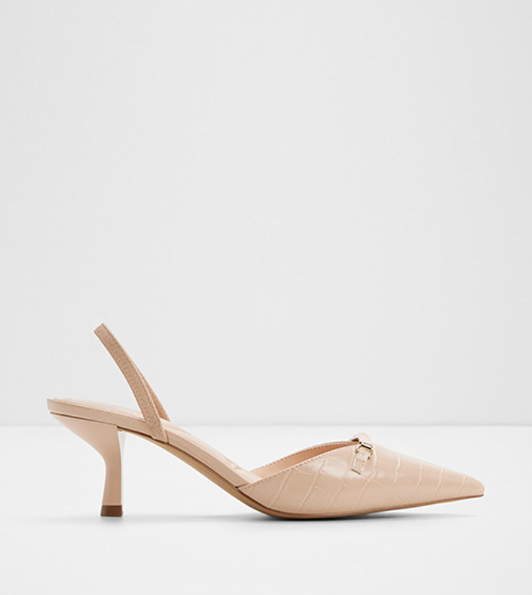 LIANYA Metal Accent Pointed Toe Pumps