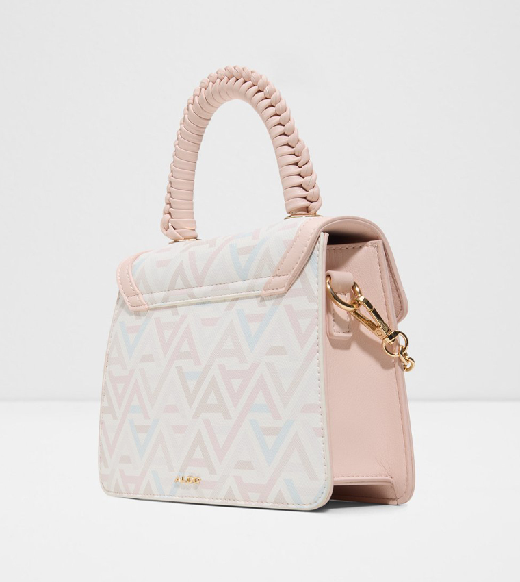 LINDSAY Monogram Patterned Top Handle Bag