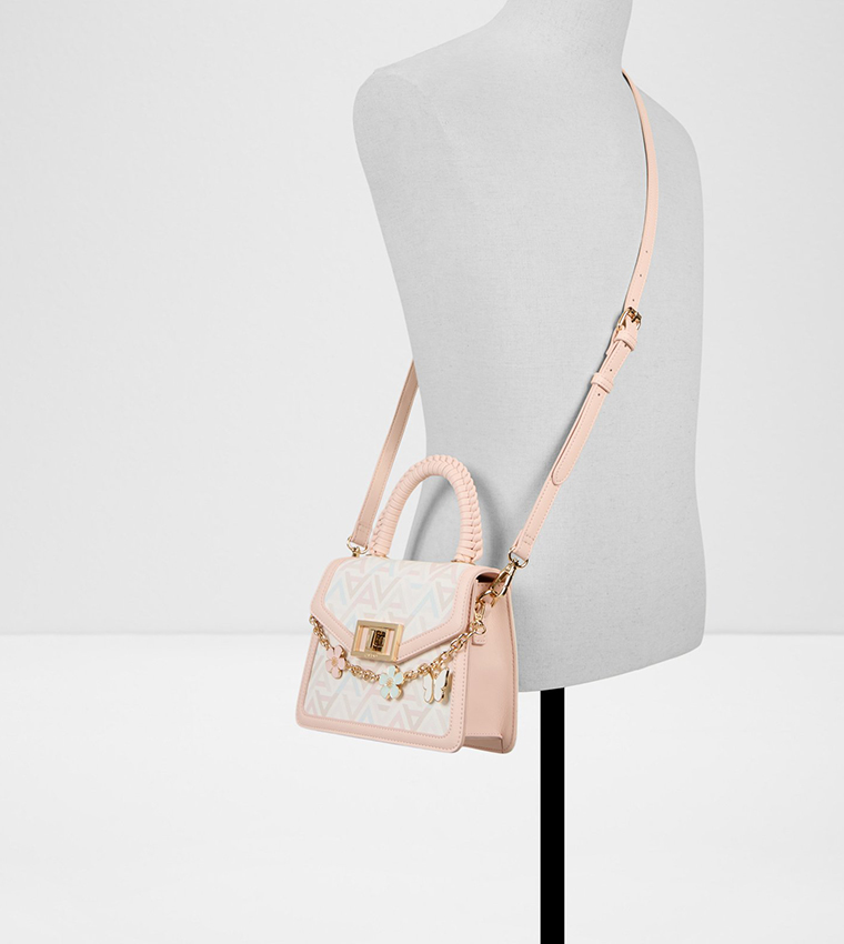 LINDSAY Monogram Patterned Top Handle Bag