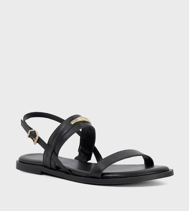 LITTON Metal Accent Flat Sandals