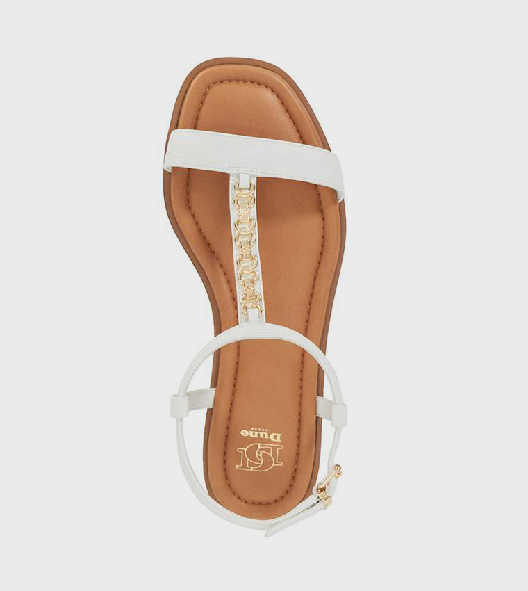 LOLLIPOPS Metal Accent Flat Sandals