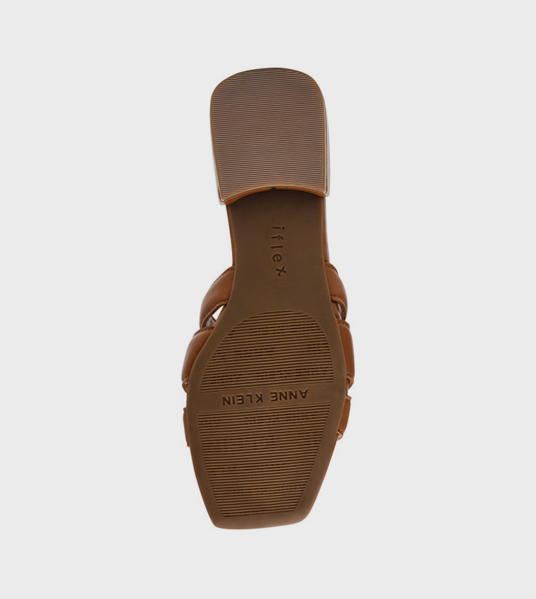 LOYAL Textured Open Toe Heeled Sandals