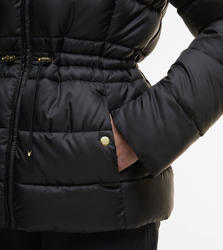 جاكيت بفر نسائي بسحاب وهودي 
