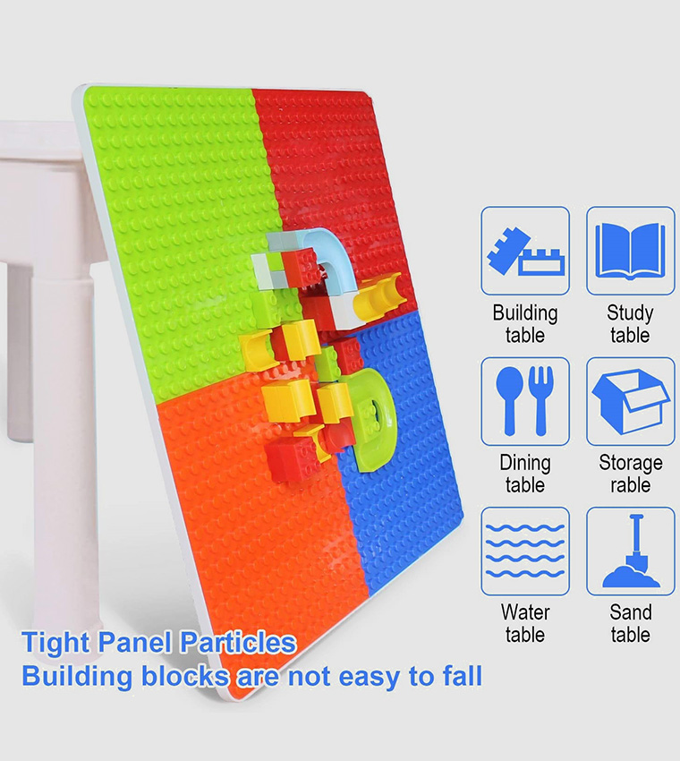 طاولة ألعاب 4 في 1 مع مكعبات 350 قطعة