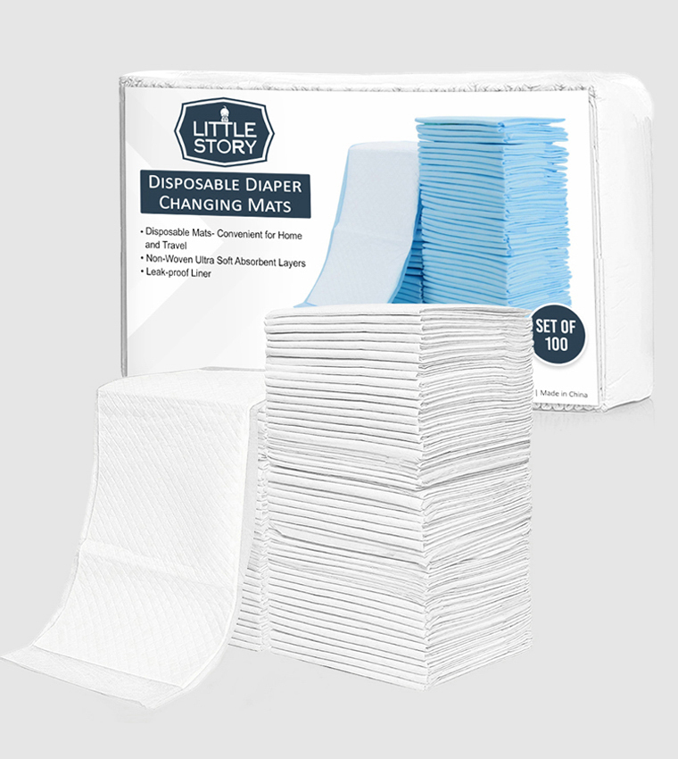 Pack of 100pcs Disposable Diaper Changing Mats