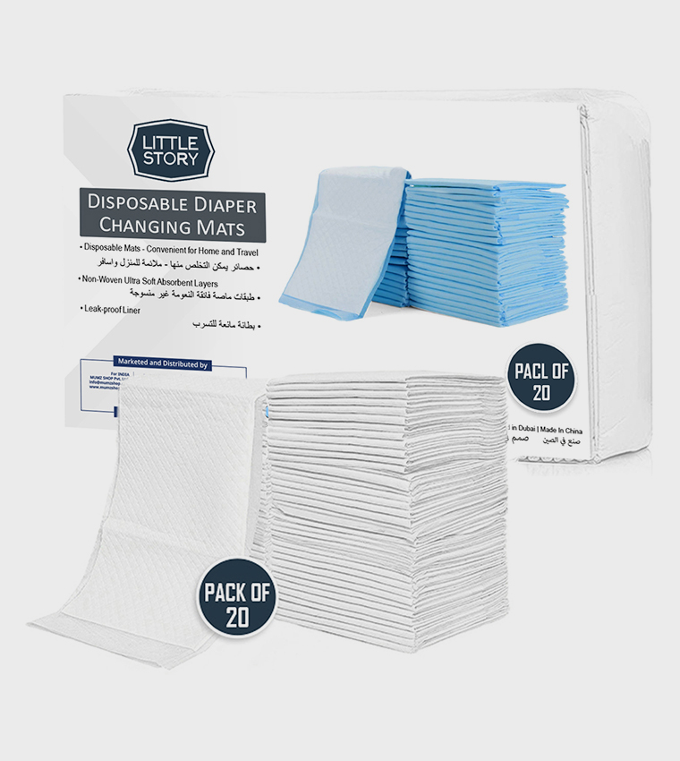 Pack of 20 Piece Disposable Diaper Changing Mats