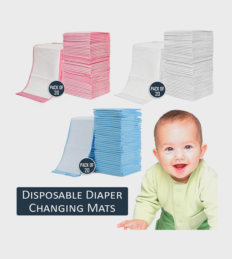 Pack of 20 Piece Disposable Diaper Changing Mats