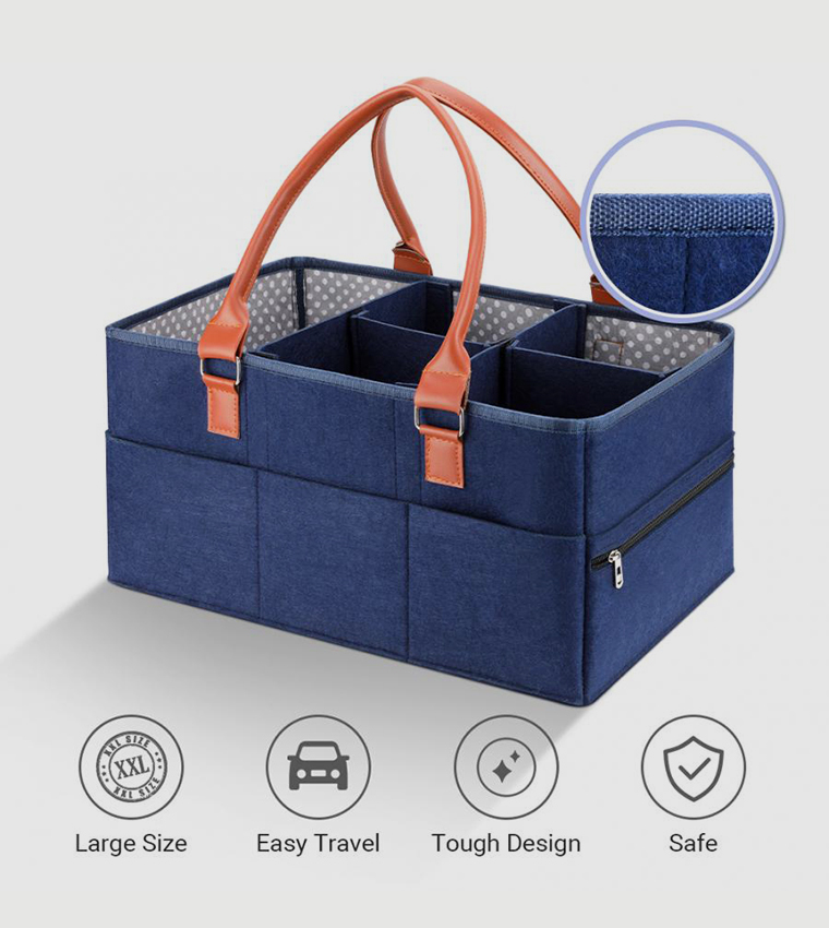 Premium Diaper Caddy-Blue