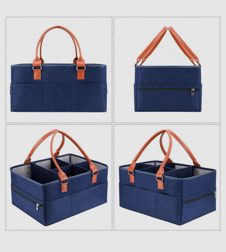 Premium Diaper Caddy-Blue