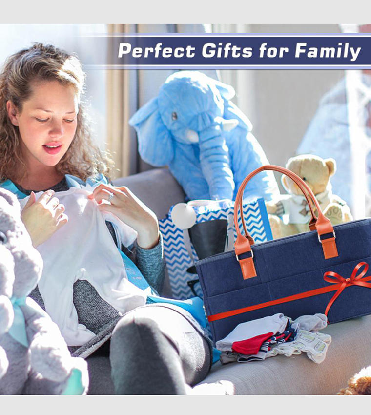 Premium Diaper Caddy-Blue