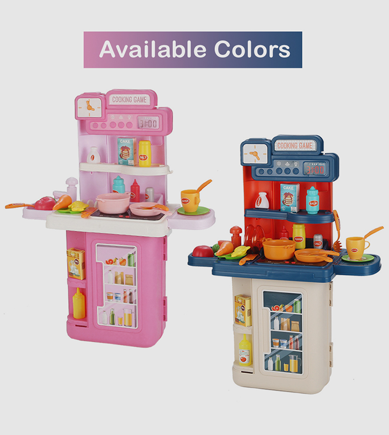 Role Play Chef/Kitchen/Restaurant Toy Set Luggage Case (41 Pcs) Inbuilt Light & Sound 4-In-1 Mode