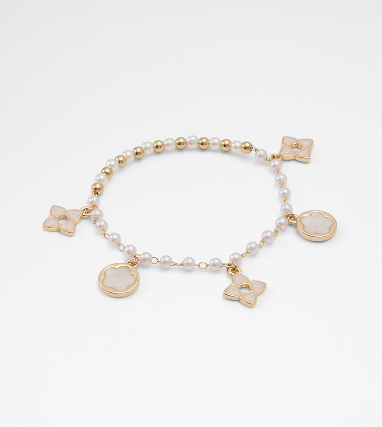 LUCIIES Pearl Detail Charm Bracelet