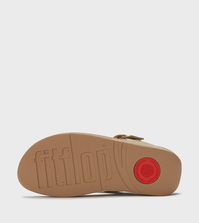 LULU Buckle Suede Wedge Sandals
