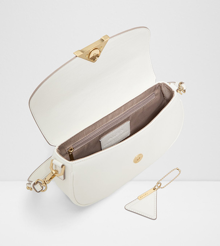 LUXE Textured Flap Shoulder Bag