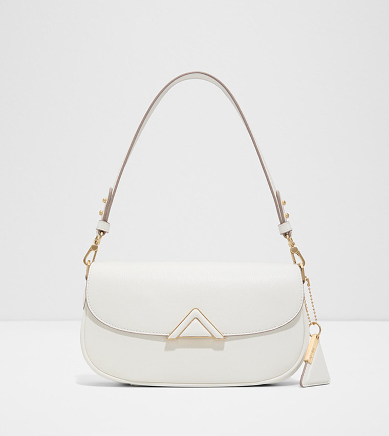 LUXE Textured Flap Shoulder Bag