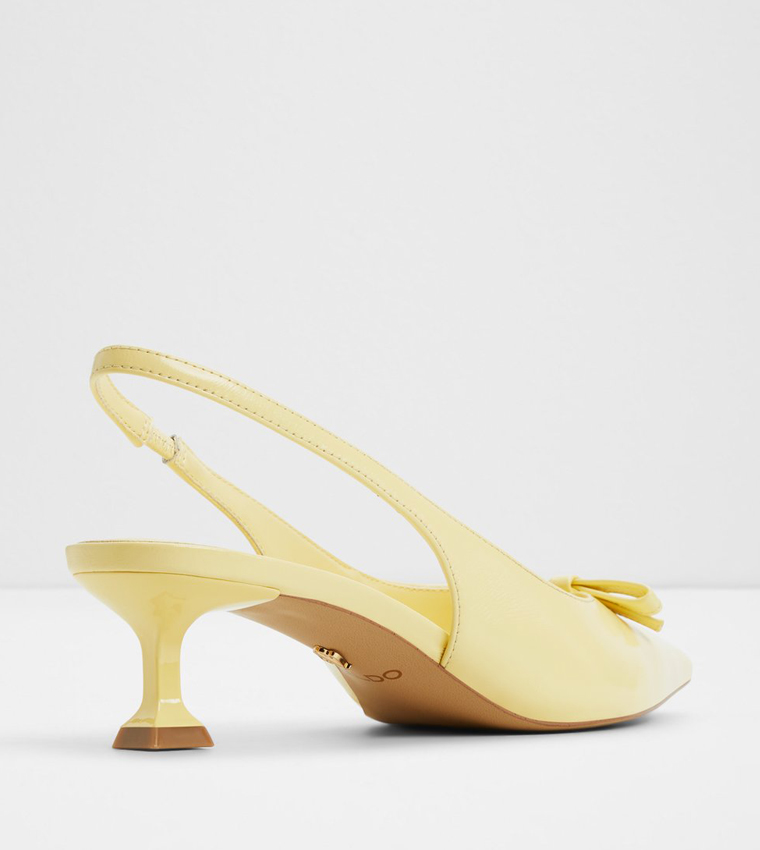 LUXURIANT Bow Detail Slingback Pumps