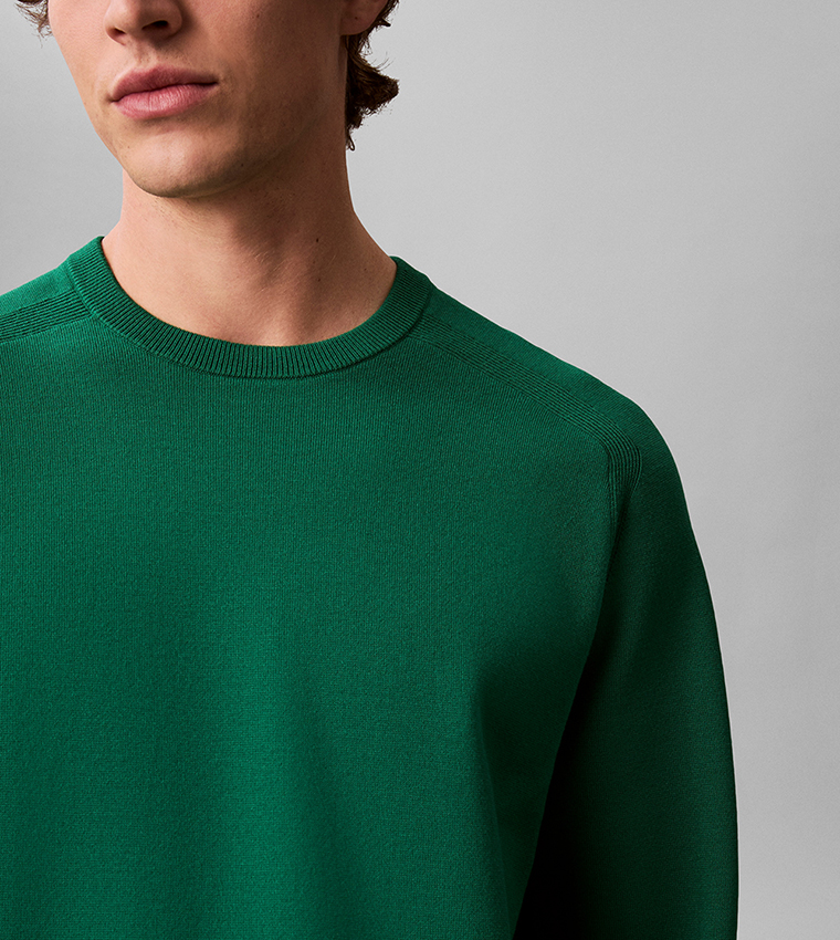 Solid Crew Neck Sweater