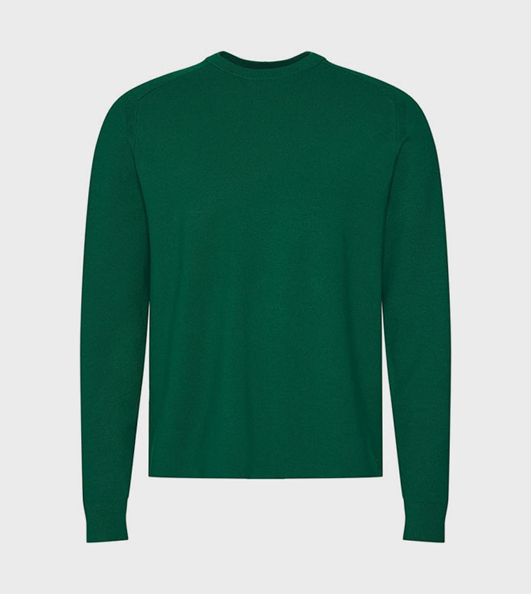 Solid Crew Neck Sweater