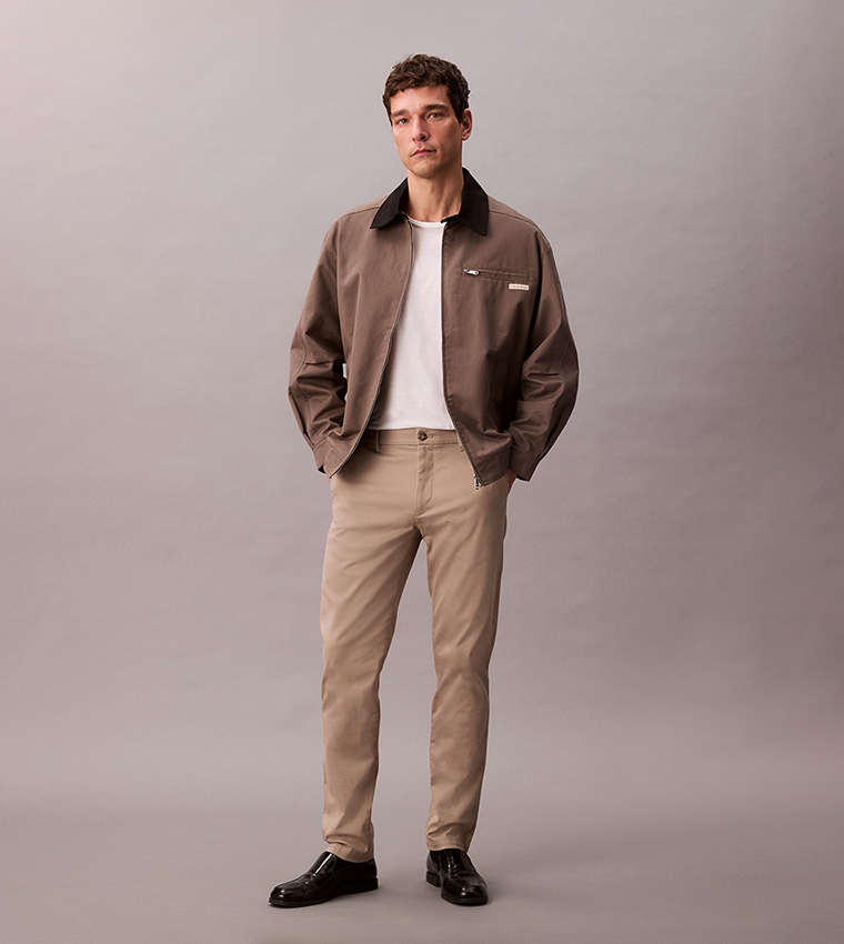 Solid Slim Fit Chinos