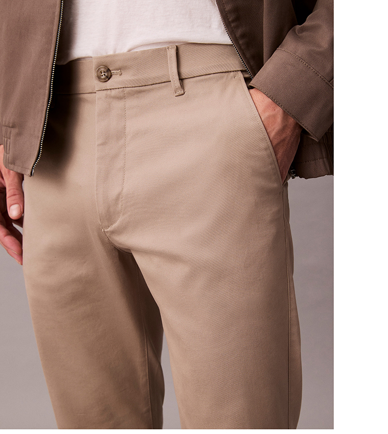 Solid Slim Fit Chinos