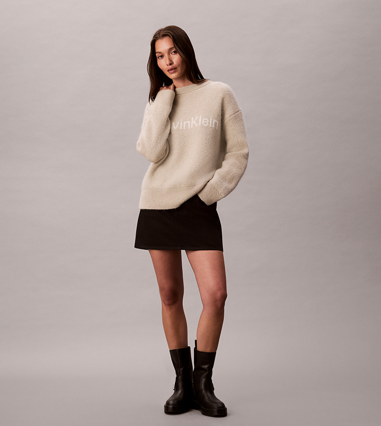 Graphic Crew Neck Sweater