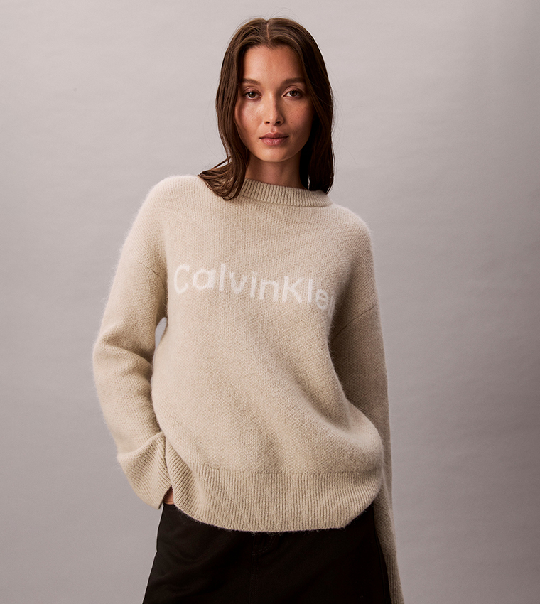 Graphic Crew Neck Sweater