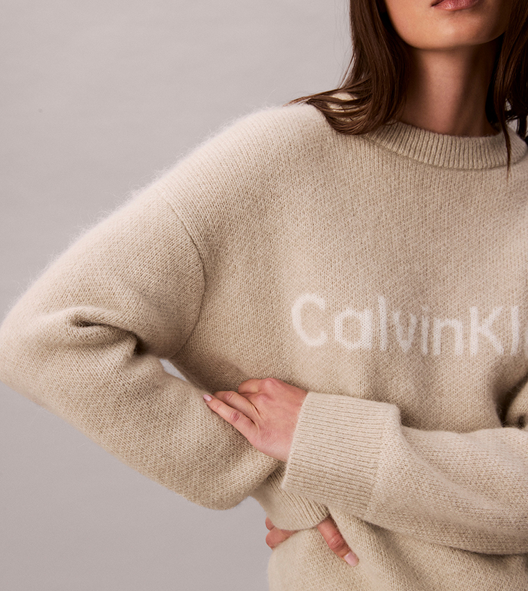 Graphic Crew Neck Sweater