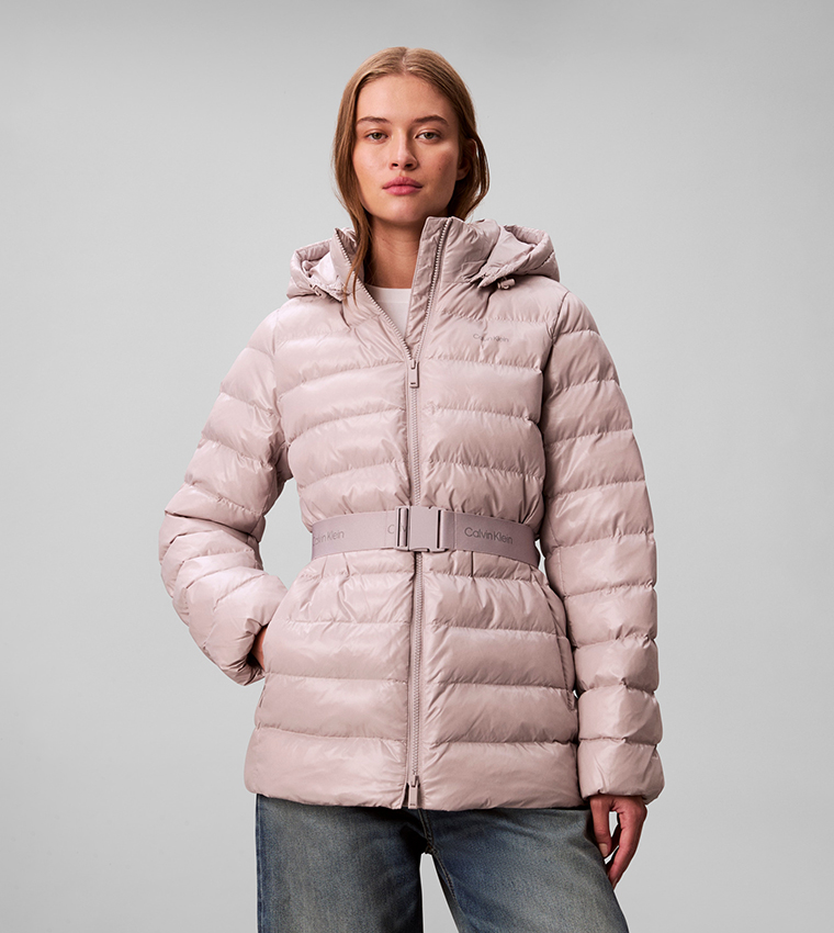 Solid Zip Hooded Jacket